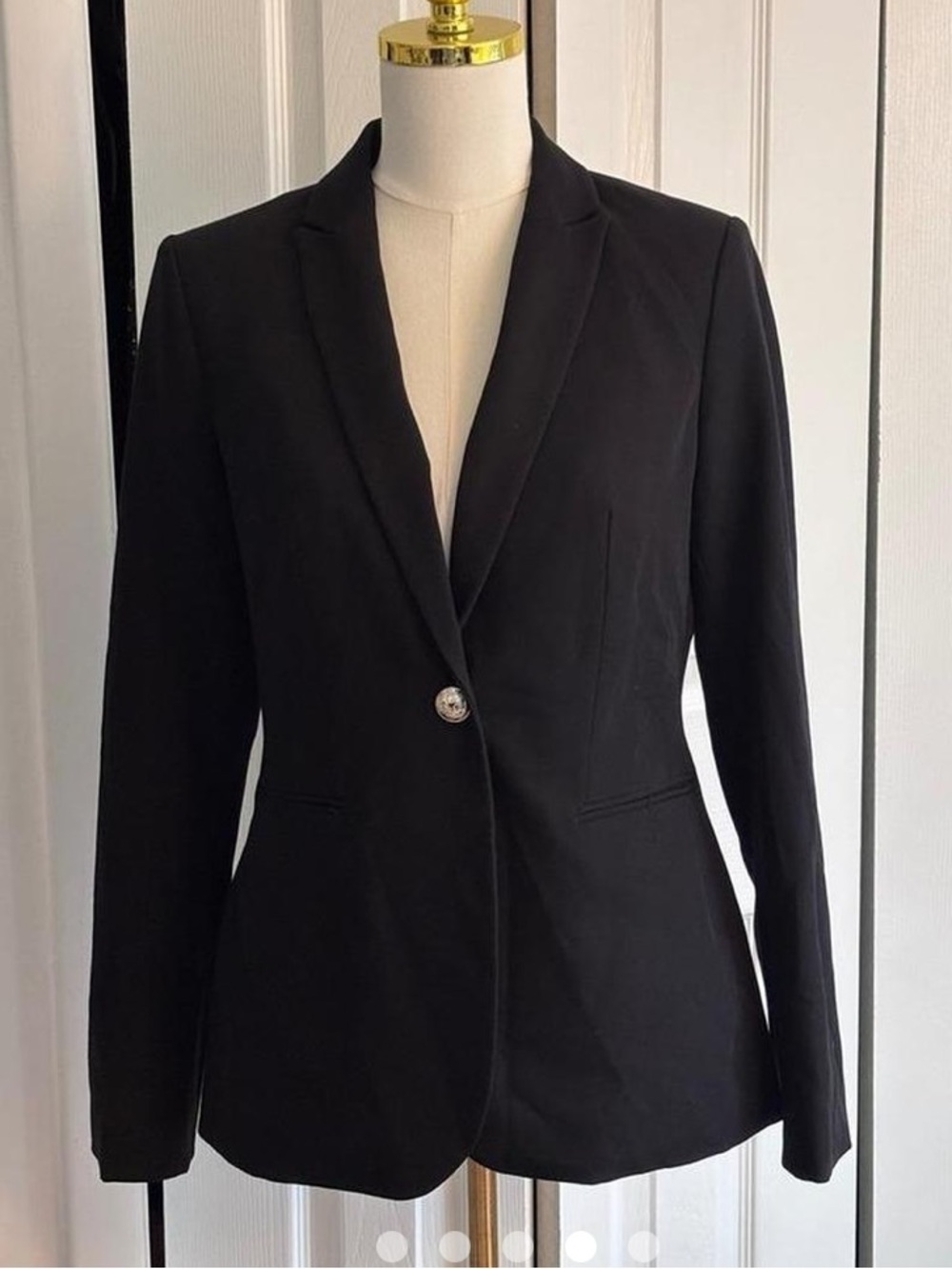 Tommy Hilfiger Blazer Jacket • silver button • Black • Size 2 Tommy Hilfiger